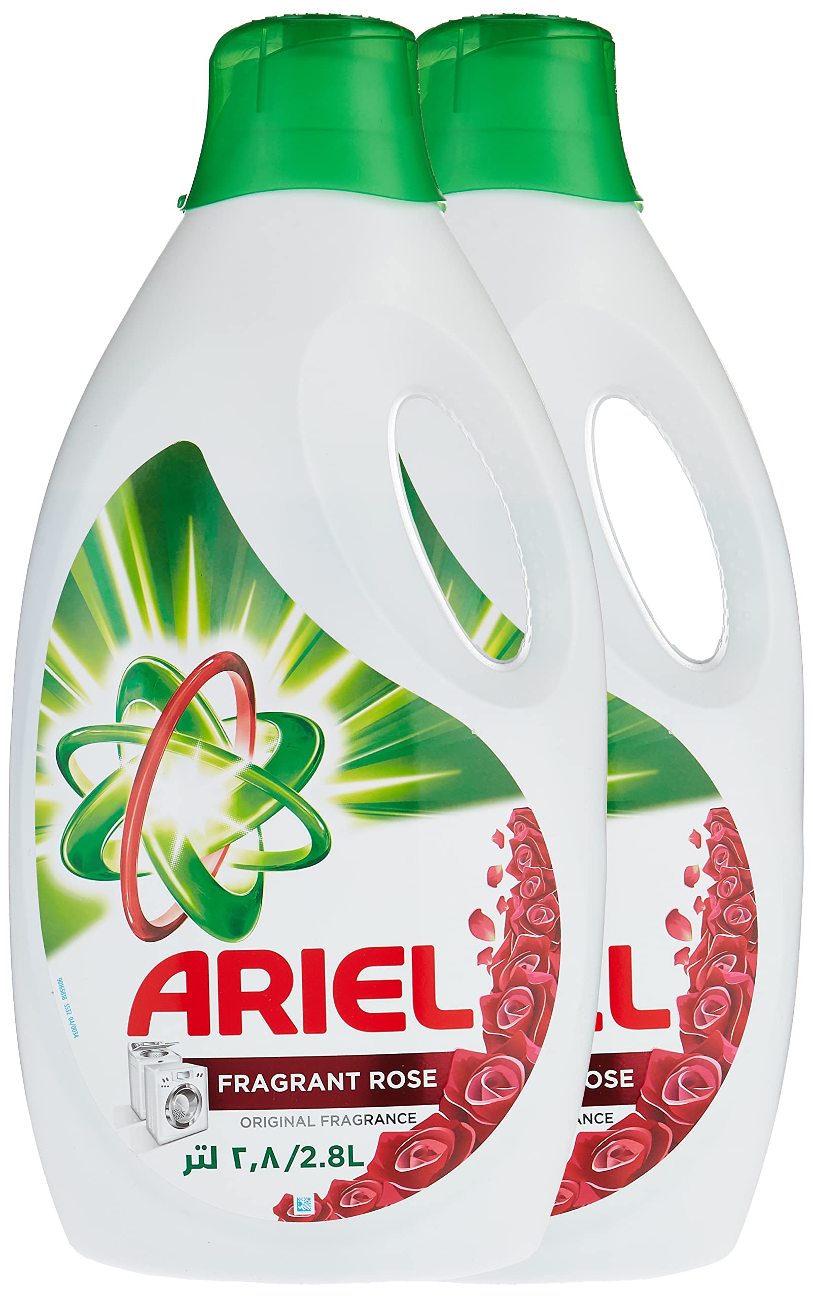 ArielAutomatic Power Gel Laundry Detergent, Fragrant Rose Scent, 2.8L Dual Pack