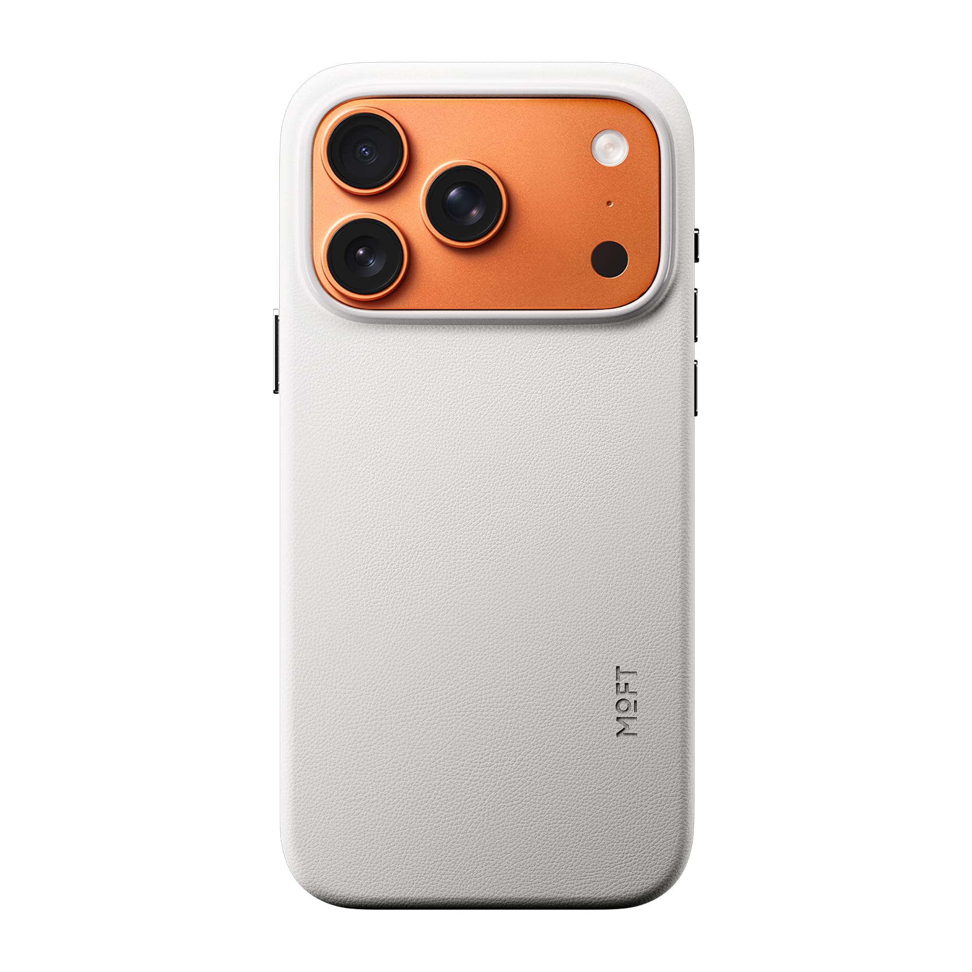 MOFT MOVAS Snap Case for iPhone 17 Pro, MagSafe Compatible, Soft-Touch Vegan Leather, Classic Minimalist Design, Lightweight, Stain-Resistant & Camera Protection, Misty Cove