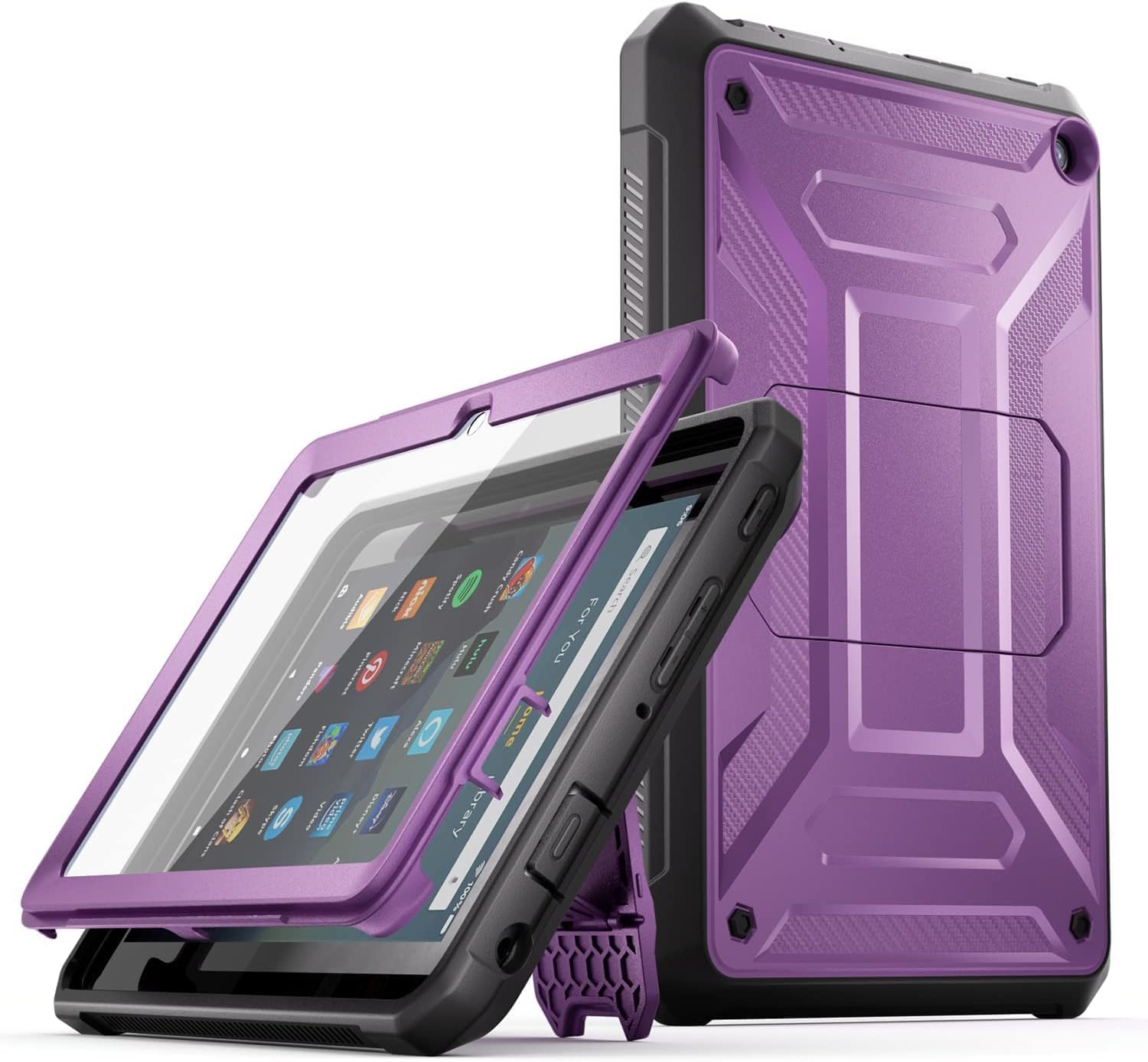 Tablet Case for 10in Tablets 2023 Released，DJ&RPPQ Case with Screen Protector Stand -Purple