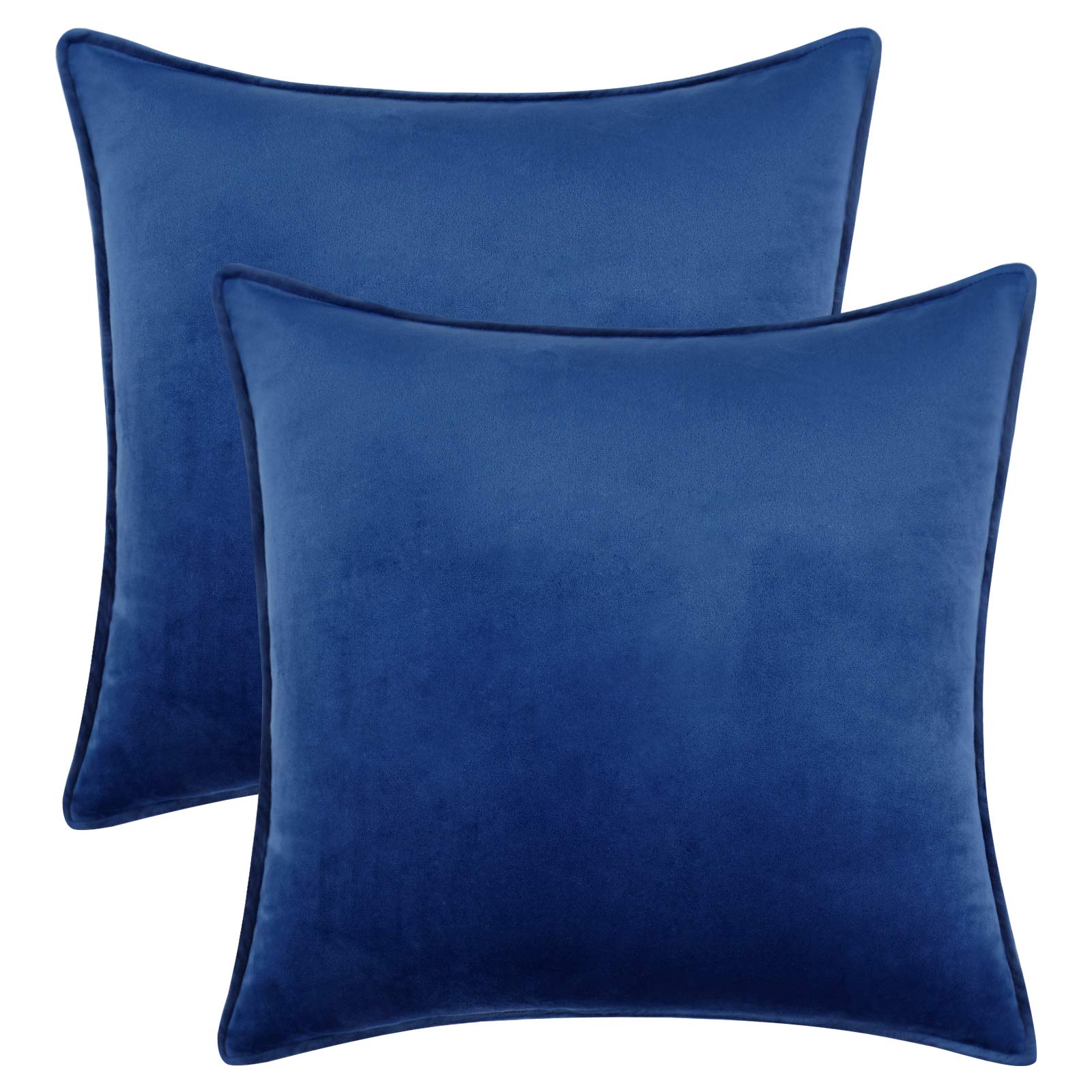 Lot De 2 Housses De Coussin 45x45cm Noir Et Blanc - Microfibre Douce Avec Fermeture éclair - Déco Canapé