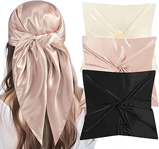 35" Large Square Satin Head Scarf