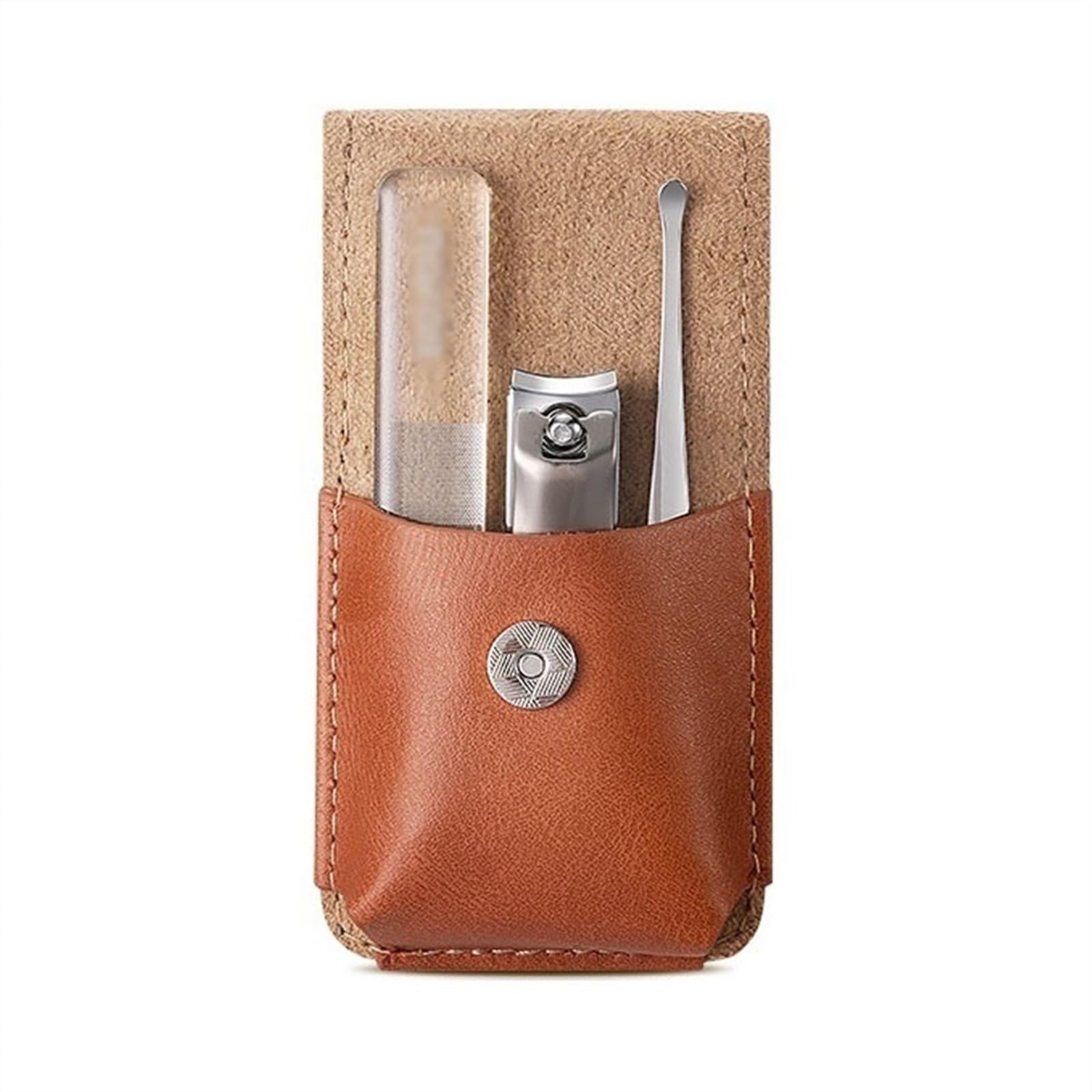 YJYJY 3-Piece Manicure Set, Nail Clippers, File and Ear Pick, Personal Portable Clipper, Travel Care Tools
