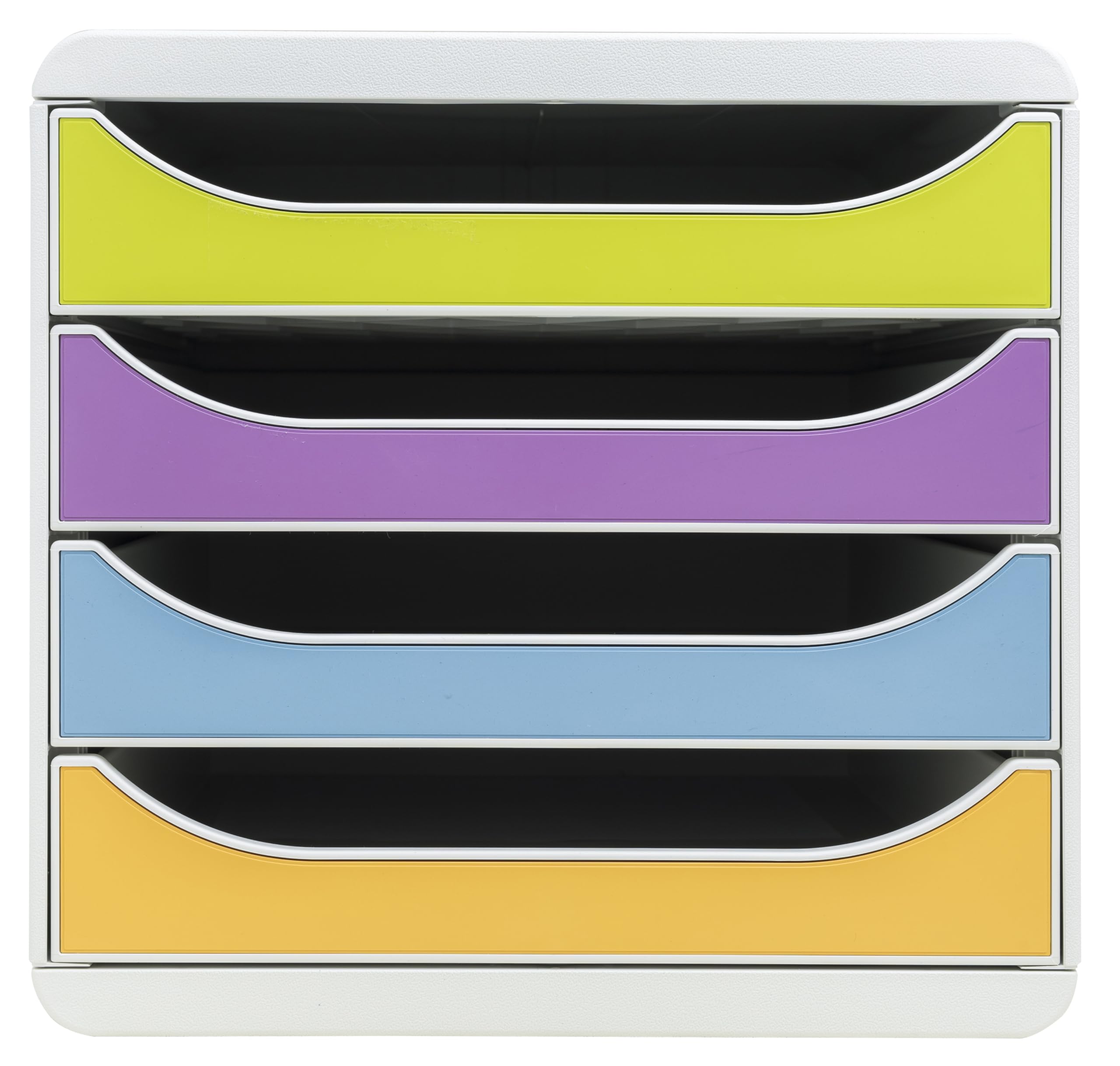 Exacompta - Ref 310909D - BIG BOX Pop N'Co - 4 drawer box for A4+ documents - External dimensions: Depth 34.7 x Width 27.8 x Height 26.7 cm - Assorted