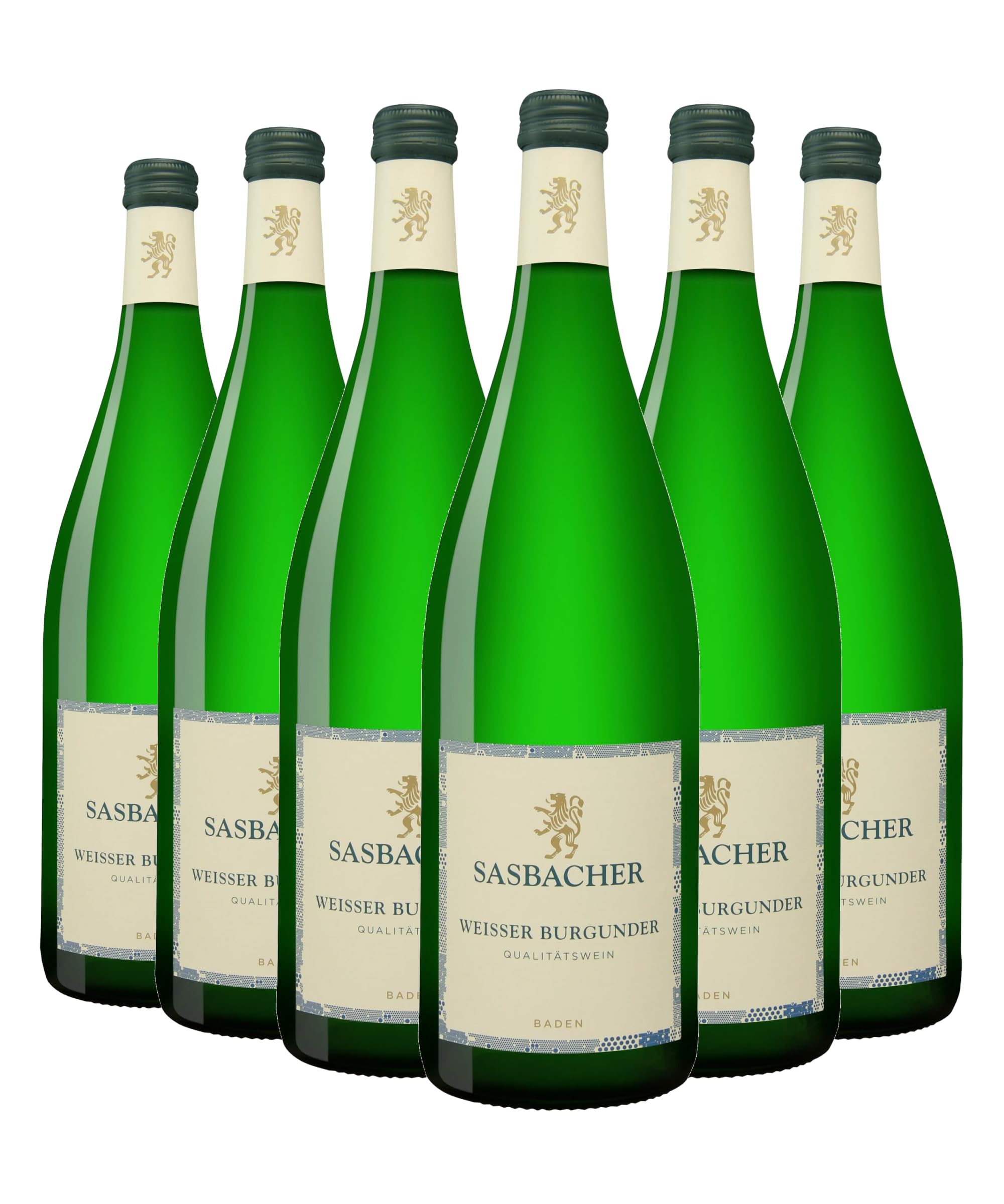 Sasbacher Weißburgunder, Weißwein halbtrocken, vom Kaiserstuhl 6x1,0l | Zitrusaromatik von Grapefruit bis Weinbergpfirsich, lebendig frisch, fruchtig würziger Abgang, dezente Restsüße, Literwein