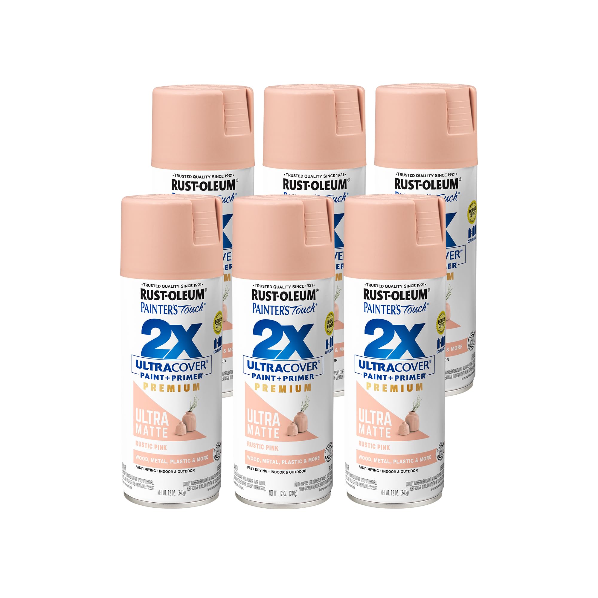 Rust-Oleum Painter's Touch 2X Ultra Cover Spray Paint, Rustic Pink