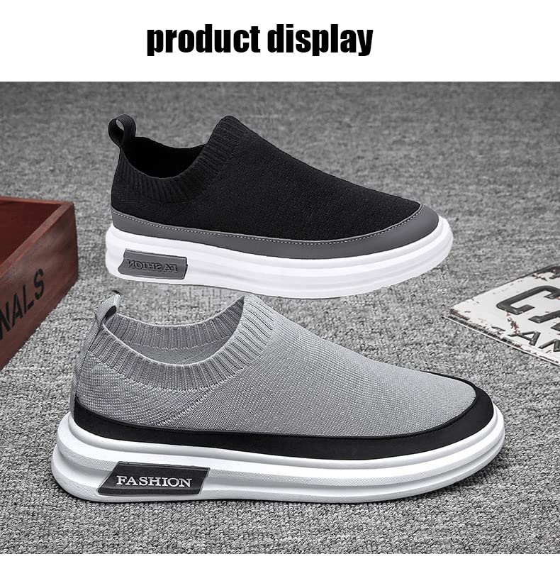 Men's Slip on Casual Walking Sneakers,Fashion Comfort Mesh Socks Breathable Lightweight Sport Loafer Shoes4