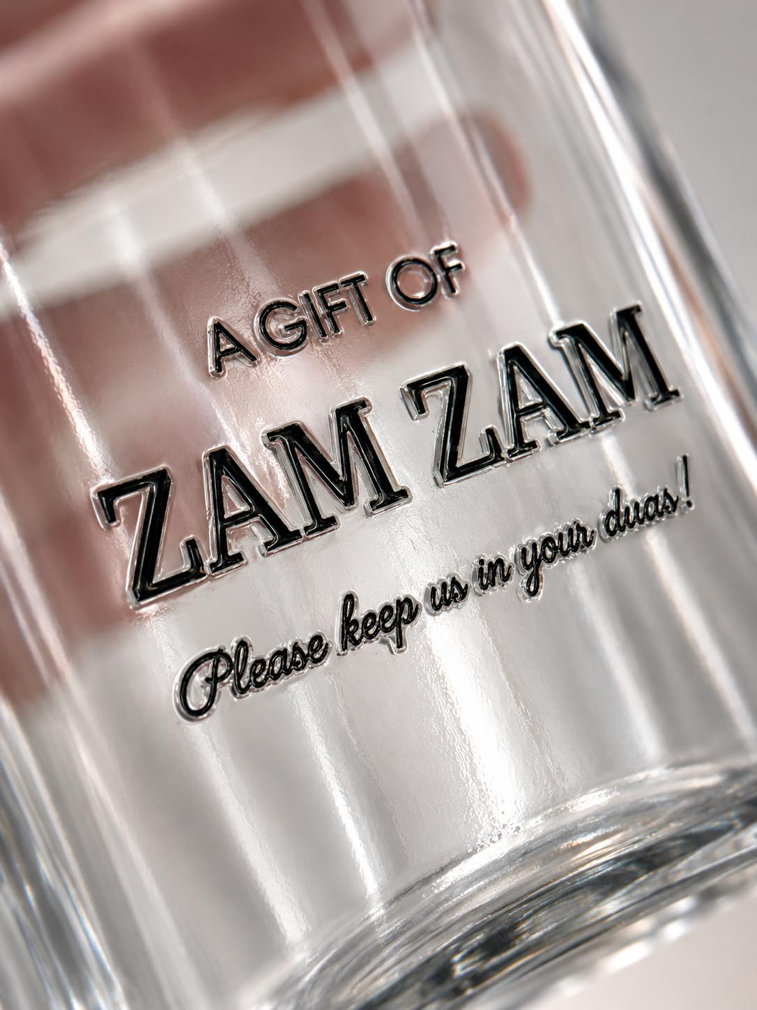50Pcs Premium Zam Zam Transfer Decal for Glass Bottles – Transparent Background Rub-On Style Transfer – 4cm x 2cm Luxury Clear Bottle Decal | Islamic Gift Favour Umrah Hajj Eid Mubarak