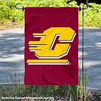 Vista 2 de CMU Chippewas - Bandera de jardín y pancarta para patio