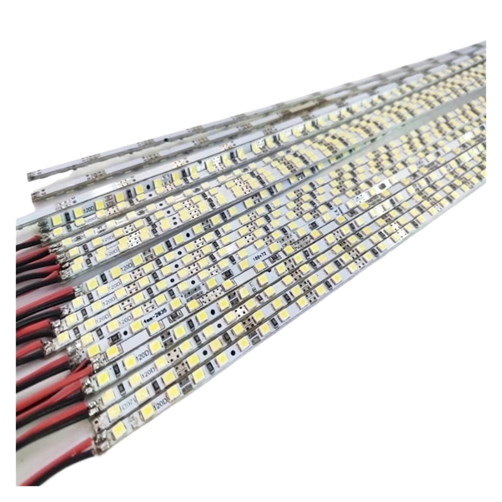 10 Stück 12 V 24 V 4 mm ultradünne, schmale, starre LED-Stableuchte, 72 LEDs/m, 120 LEDs/m, 50 cm, Kabinen-Leuchtkasten(4mm 50cm 36 LEDs,24v Warm White 3000k)