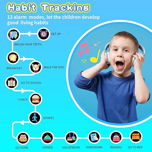 Miniatura 5 de Reloj inteligente para niños con 26 juegos de rompecabezas cámara táctil HD reproductor de música seguimiento de hábitos podómetro alarma linterna