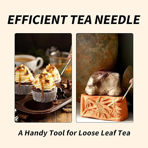 Miniatura 7 de BRBASAP Aguja de cuchillo de té Puer de cobre puro, herramienta profesional para picar hielo para romper puerh pastel de té Puerh, barras de cocina,