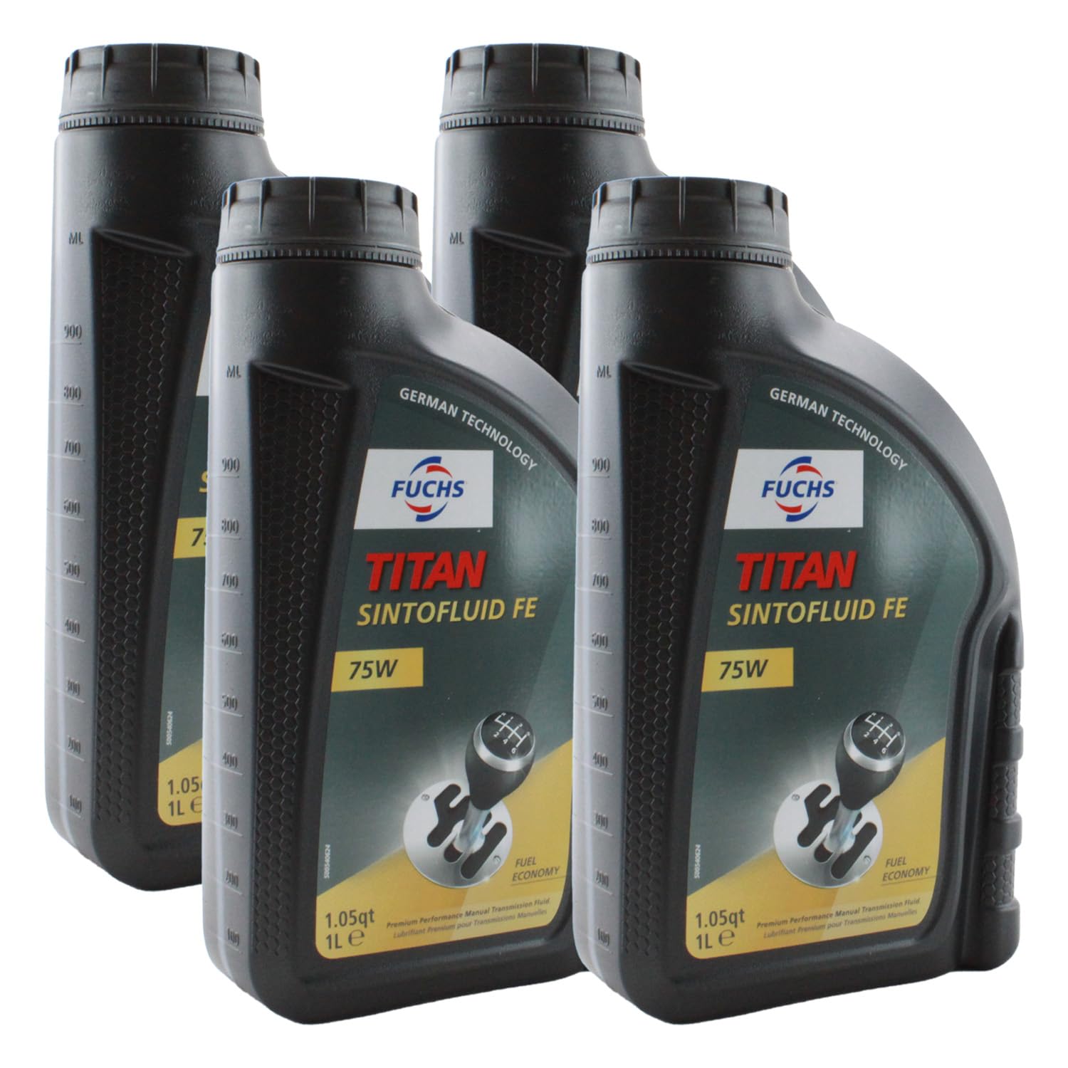 Fuchs 4 Liter TITAN SINTOFLUID FE SAE 75W Manual Transmission Fluid (4 x 1L)