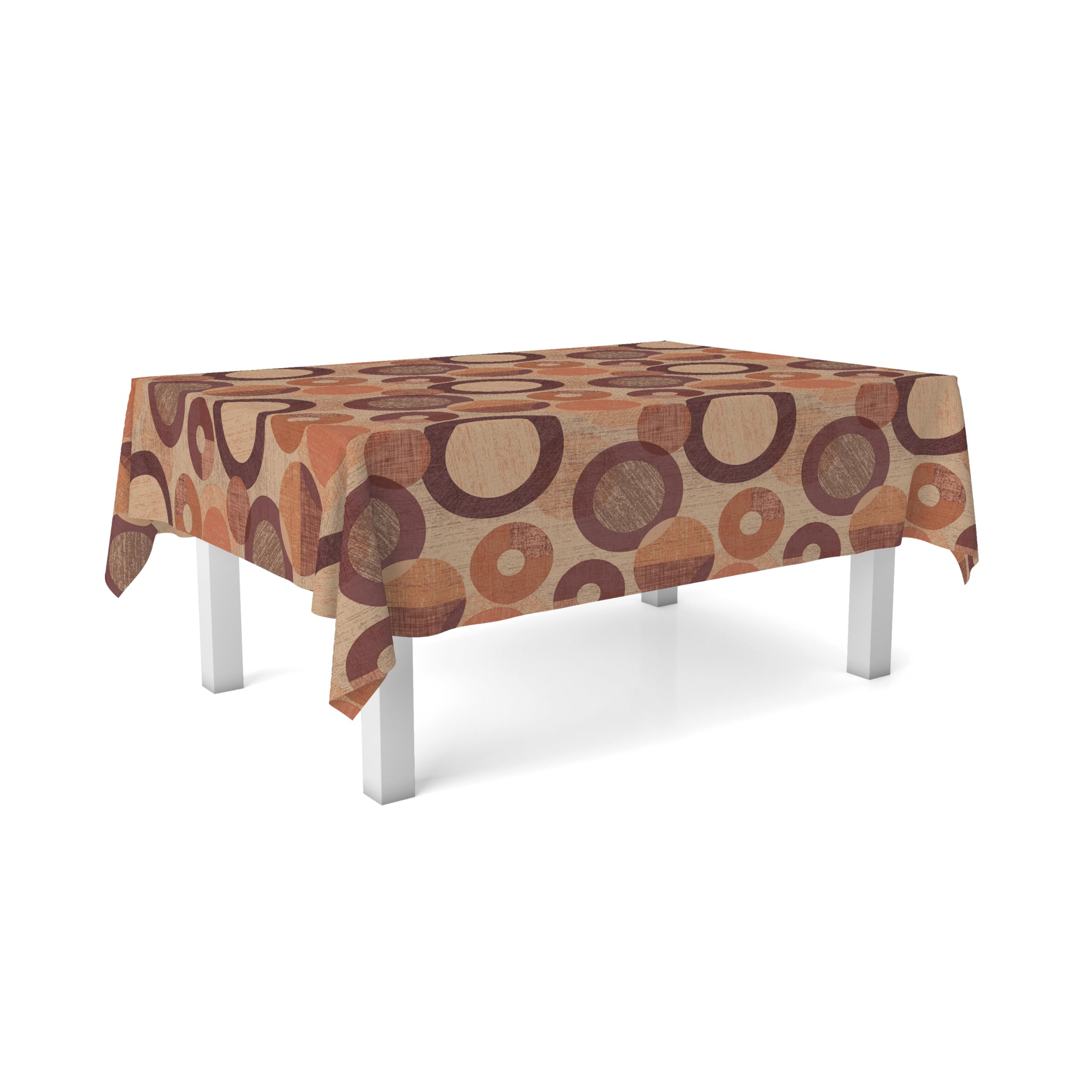 Martina Home Oilcloth Tablecloth TAMBRE Orange 180 x 140 cm, 70.9 x 55.1 inch (Rectangular) - Image 2