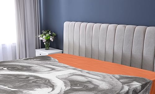 Miniatura 2 de Lunarable Sábana bajera ajustable para perro, retrato dibujado a mano de bulldog inglés, cachorro retro, divertida mascota, funda de cama con