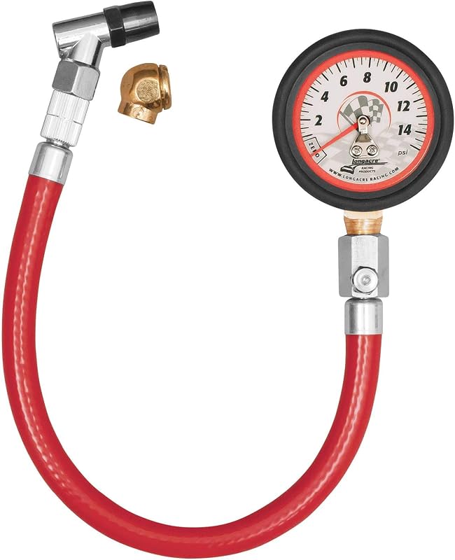 Medidor de pressão dos pneus Longacre 52-52034 de 0 a 15 PSI com mostrador de 5,08 cm – 1 unidade