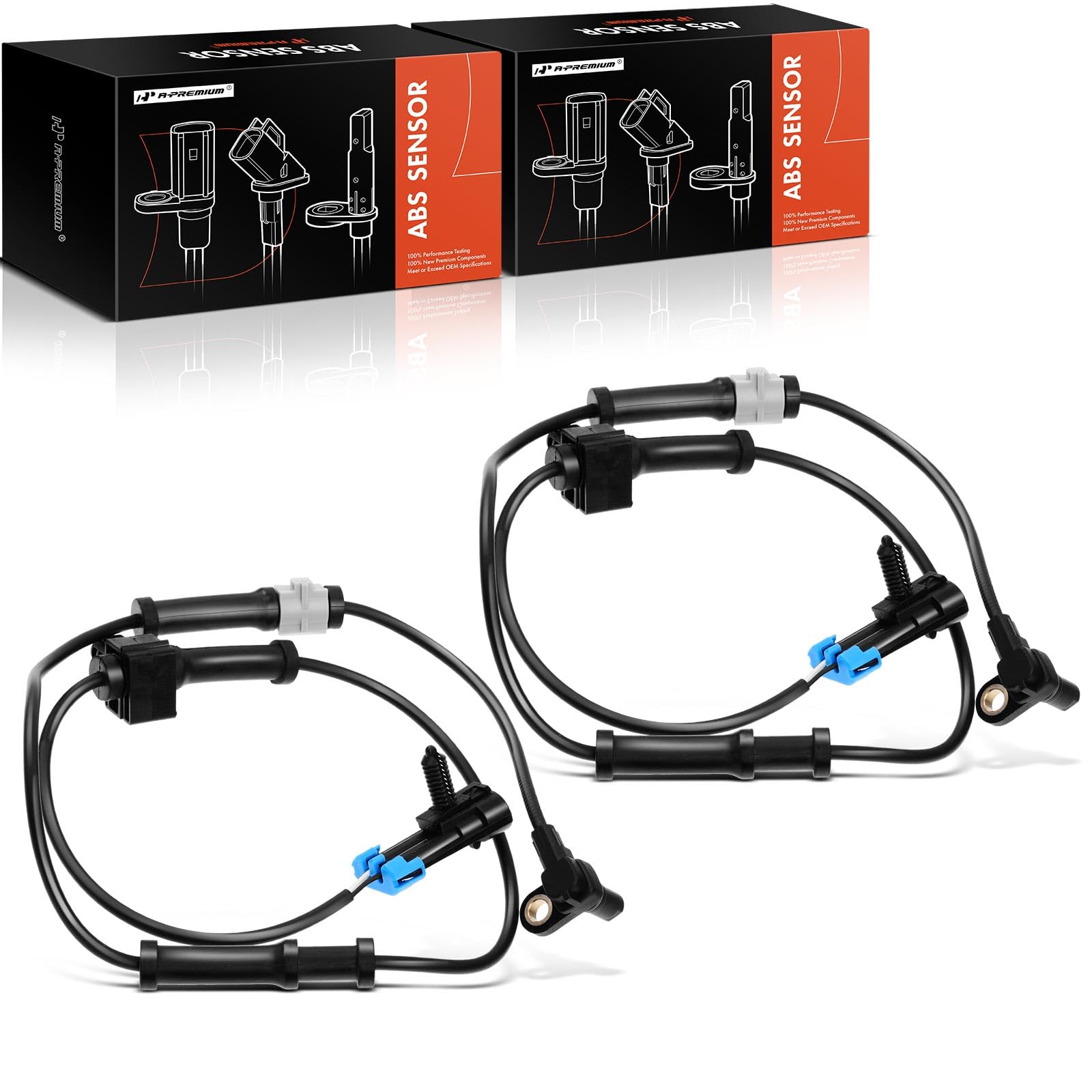 ABS Wheel Speed Sensor Compatible with Hummer Models - H3 2006 2007 2008, Sport Utility - Front Driver and Passenger Side, (2-PC Set), Replace# 15082013, 15809261, 15820182