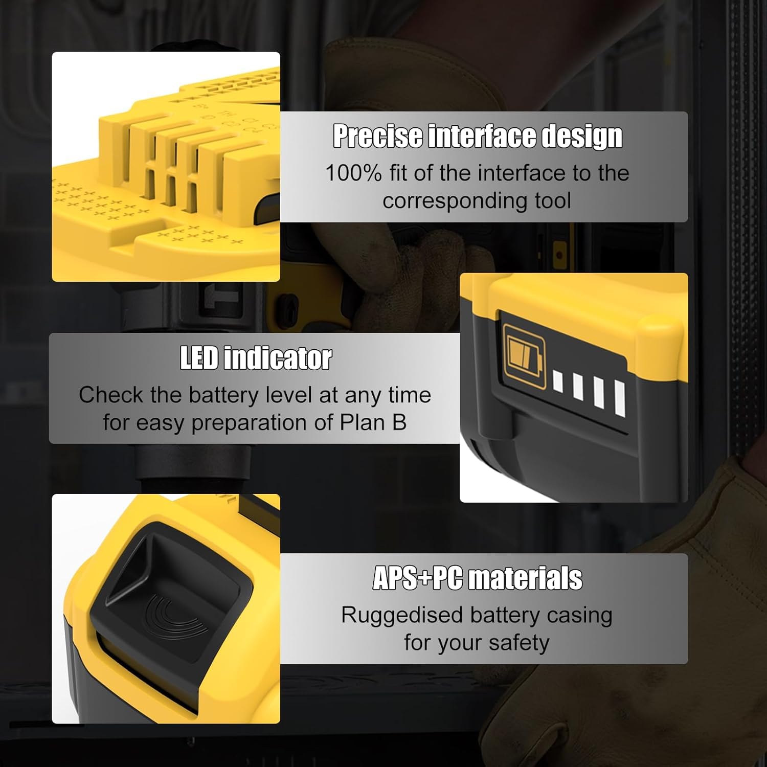 Lot de 2 batteries Li-ion de rechange 5000 mAh pour Dewalt DCB181 DCB180 18 V