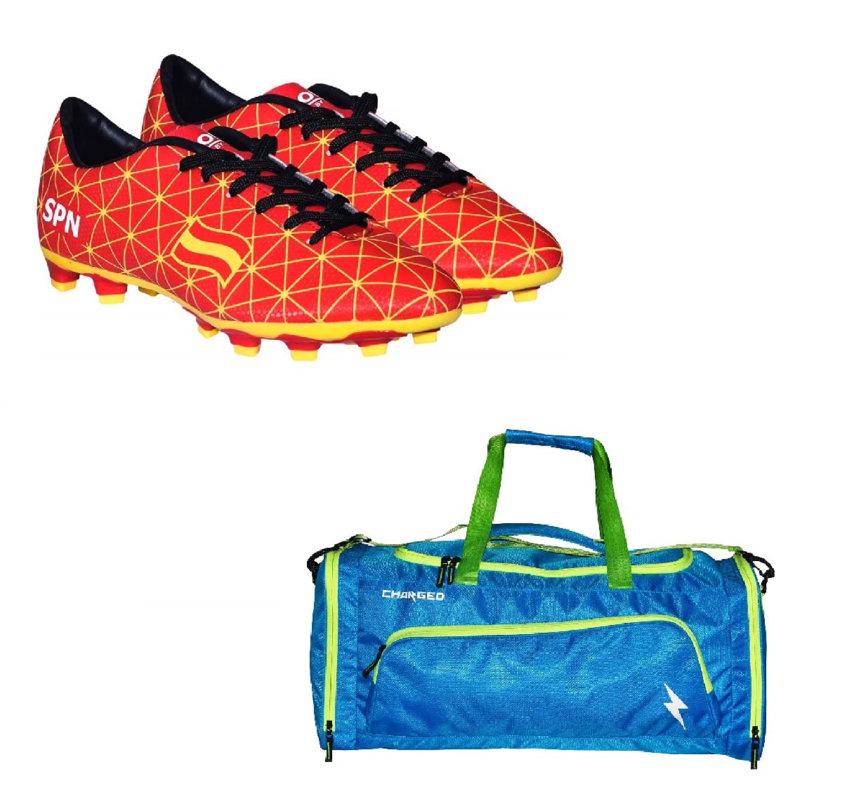 Charged Sports Bag Superlight Blue With Gowin Football Shoe Country Color Spain Size-2