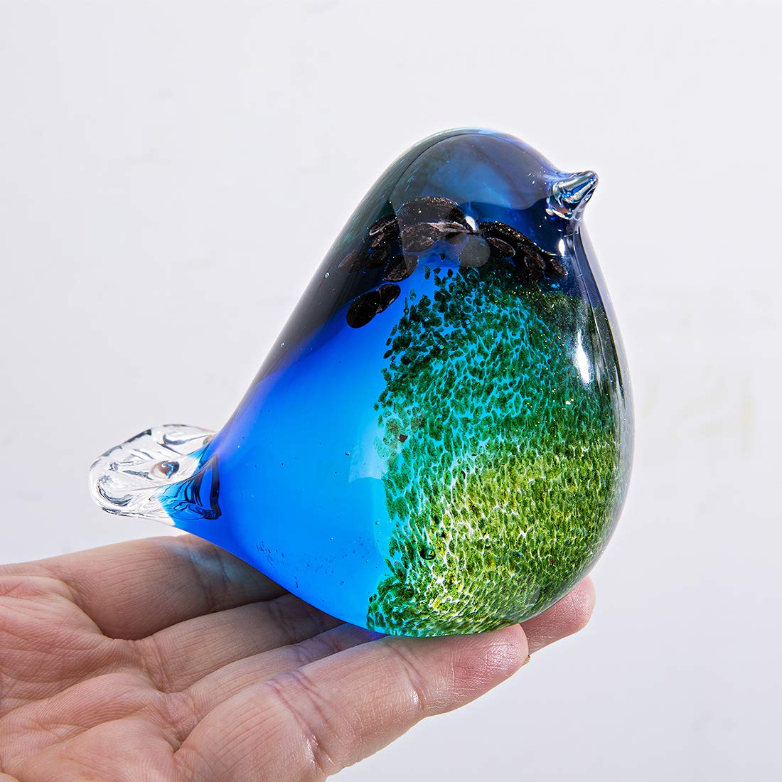 H&D Presse - papiers d'oiseaux en Verre soufflé à la Main, Presse - papiers d'animaux en Verre réception de Mariage Cadeau d'anniversaire Home Decor