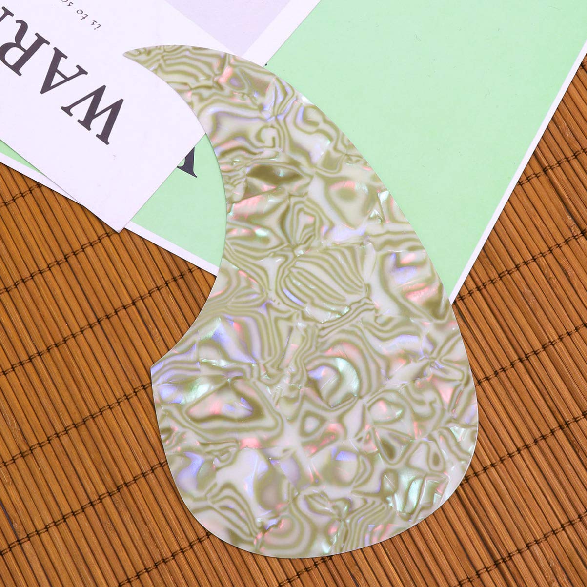 2 Protège-Grattoir Pickguard Guitare PVC Anti-Rayures - Forme Feuille Érable