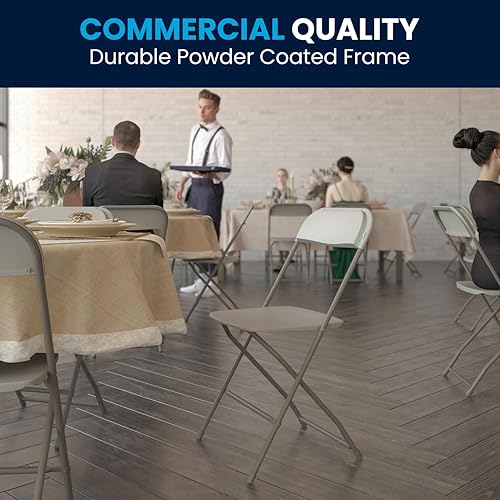 Miniatura 7 de Flash Furniture Hercules Series - Sillas plegables de plástico para fiestas y bodas, asientos apilables para eventos comerciales, juego de 10, color