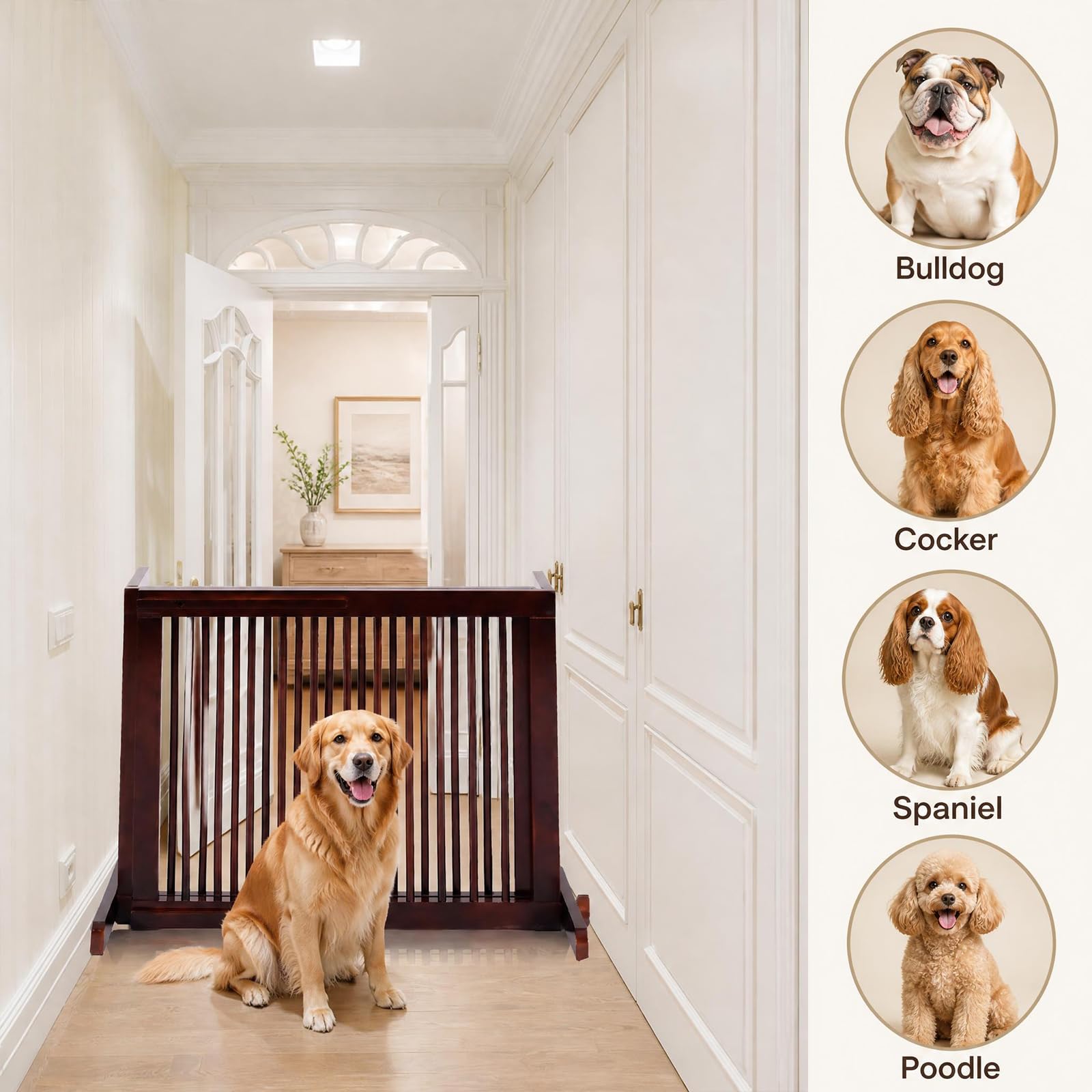 Amazon.co.jp: Giantex 調整可能な自立3パネル木製ペット 犬 スライド Amazon.co.jp: Giantex 調整可能な自立3パネル木製ペット 犬 スライド