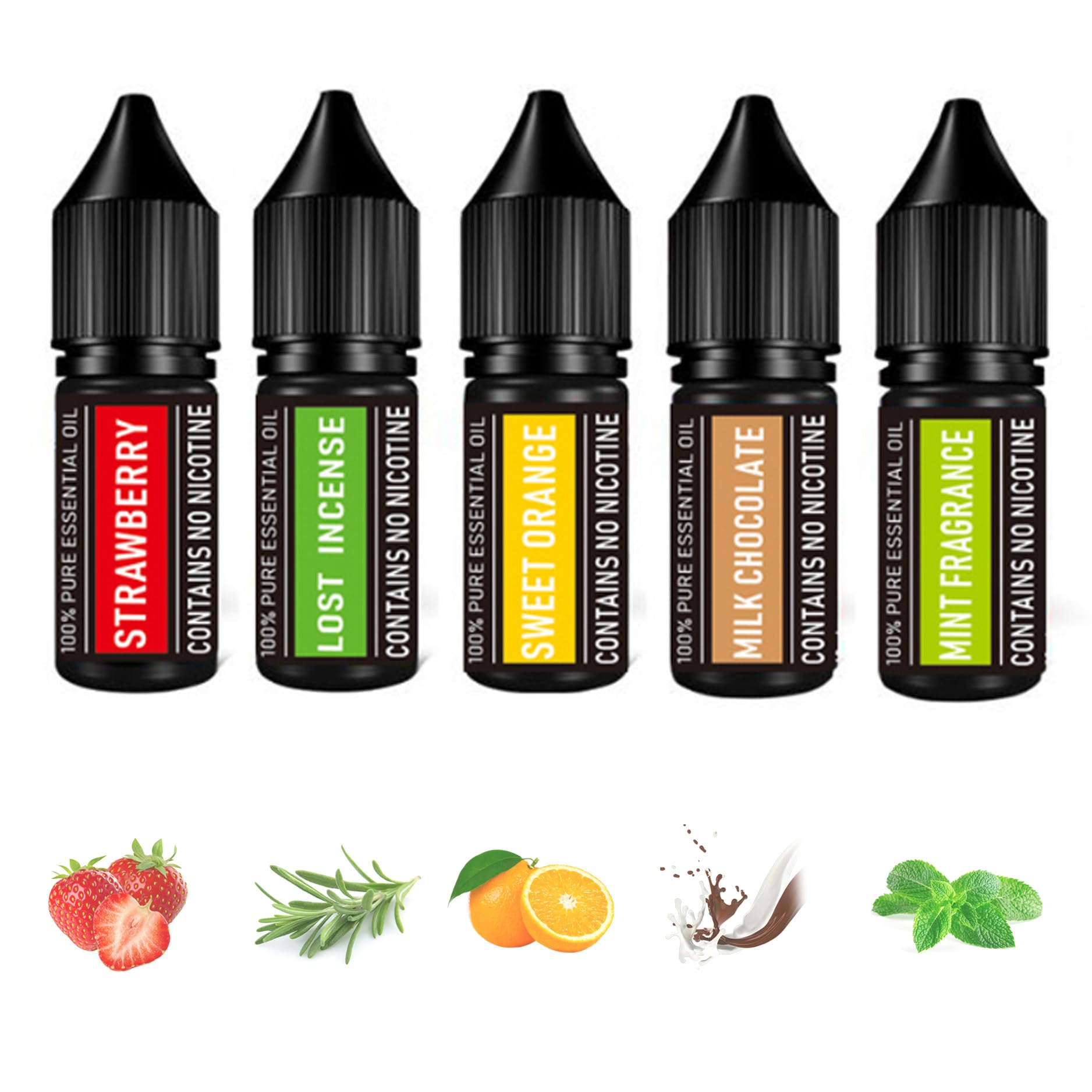 50ml płyn do baniek + 5 * 10ml zestaw olejków eterycznych do przyrządu do robienia baniek koktajlowych, pistoletu do dymu Cocktai,A