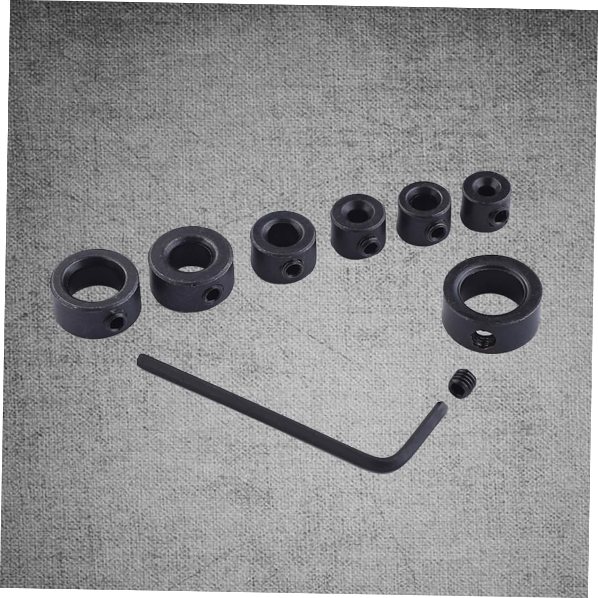 TOBBOMEY 7pcs Drill Ring Assortment 3-12mm Drill Bit Stop Collar for Wrench Shank