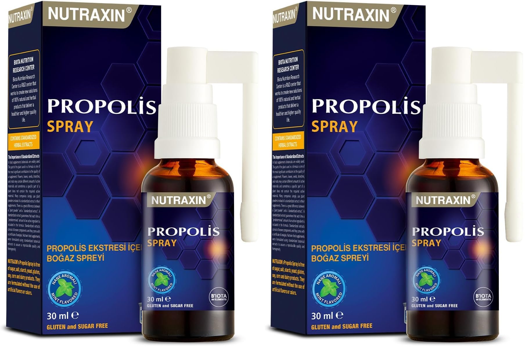 Nutraxin Propolis Ekstresi İçeren Boğaz Spreyi 30 mL (2 paketi)
