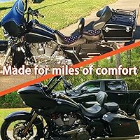 Vista 2 de FOVPLUE Respaldo para conductor, kit de almohadillas ajustables para respaldo del conductor, compatible con Harley Touring CVO Road Glide Road King
