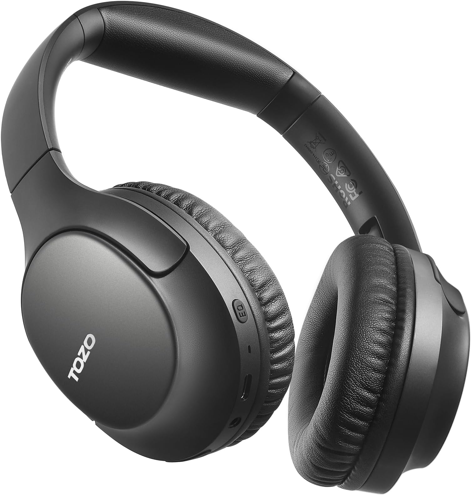 HA1 Bluetooth 5.4 Over Ear Headphones, 70H Playtime with Mic, Foldable Wireless Headset, Deep Bass Stereo Sound Customizable 32 EQ Music Mode Via Button & App for Travel and Home, Upgraded