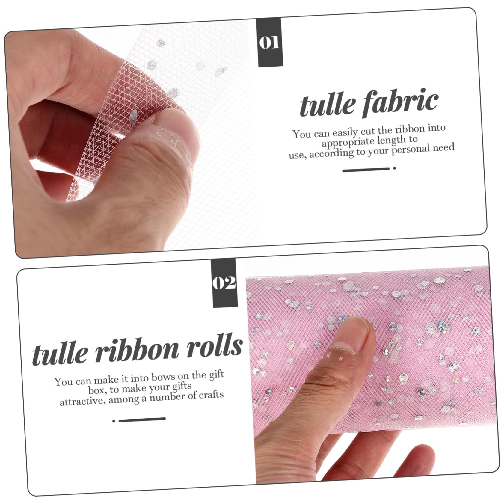 SEWACC 5rouleaux Tulle Pailleté Mesh Décoration Pour Mariage Fête Anniversaire Et Noël Yards De Tulle Pour Et Diy
