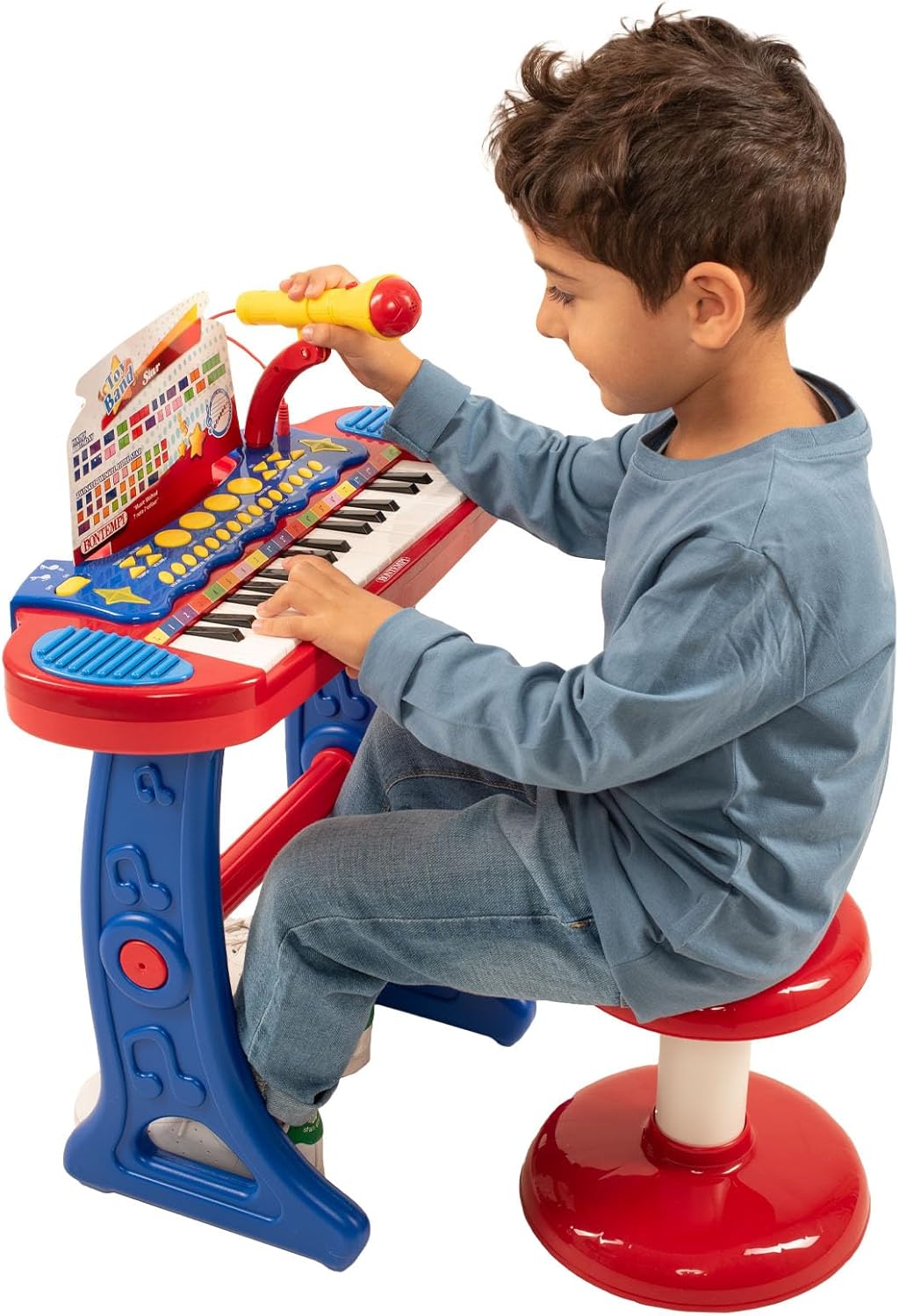 Bontempi 24 Key Electronic Keyboard with Stool and Microphone for Ages 3+