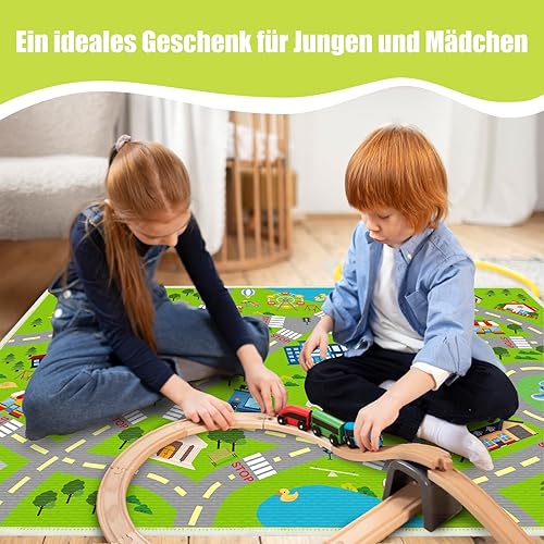 Miniatura 4 de Alfombra de juego para niños, alfombra de juego para automóvil, alfombra de carretera  Juega para aprender y divertirse de forma segura  Alfombra