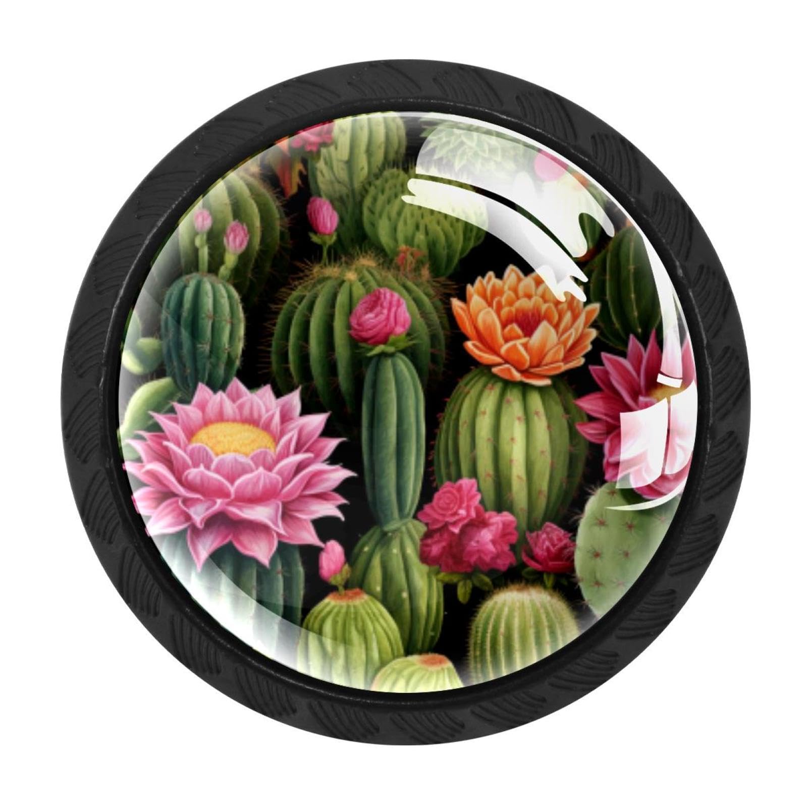 Chenzzzz Multicolored 09 4 Pack Cactus Kitchen Cabinet Knobs Drawer Knobs Door Dresser Handles For Personalized Gifts Great For Any Occasion