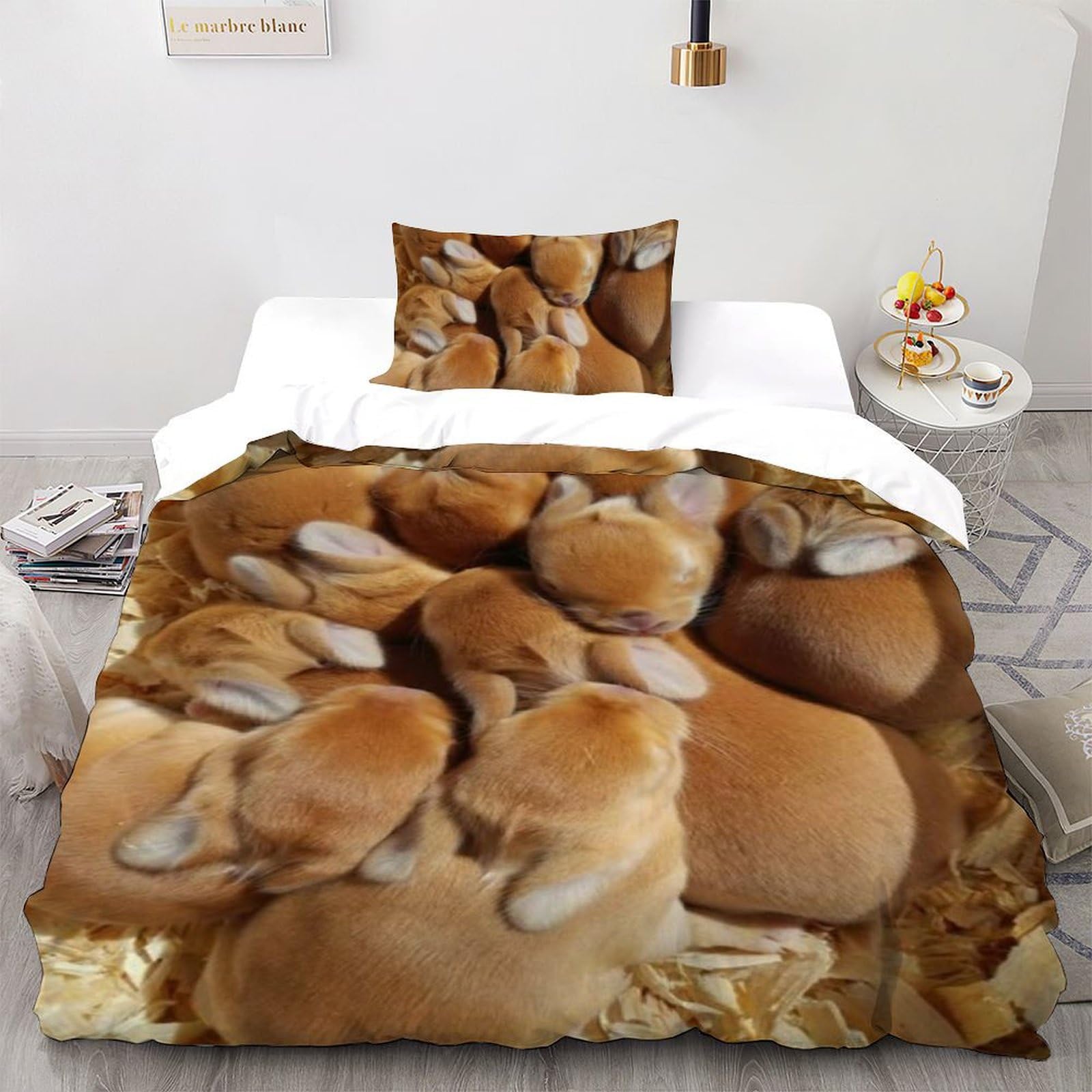 Housse de couette lapin animaux land 3D transformez la chambre de votre garçon en safari