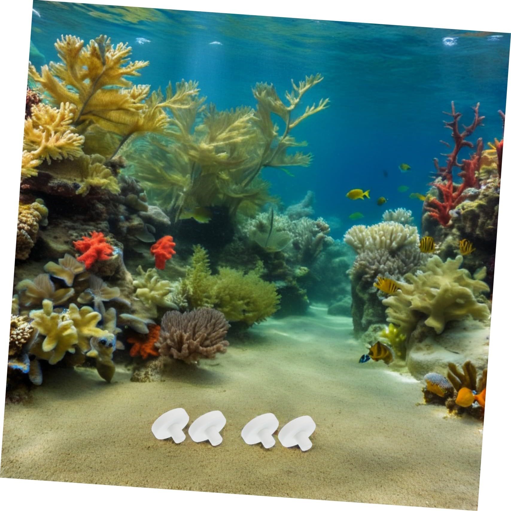 WOONEKY 60 Stück Teiliges Keramik Korallenbasis Korallenhalter Korallenbrutständer Salzwasserbeständig für Aquarium Fischbecken Zubehör