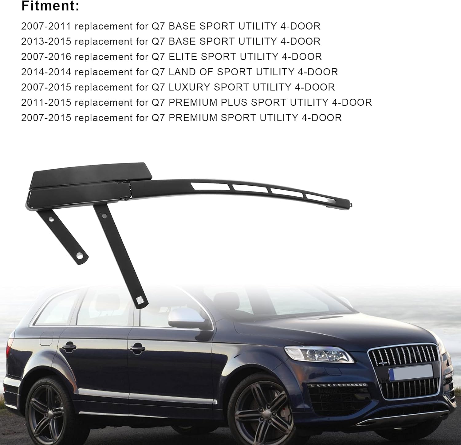 Car Windshield Wiper Arm Front Right 4L1955408B Iron Replacement for BASE SPORT UTILITY 2007 2011 2013 2015 Direct Fit Durable OEM Spec