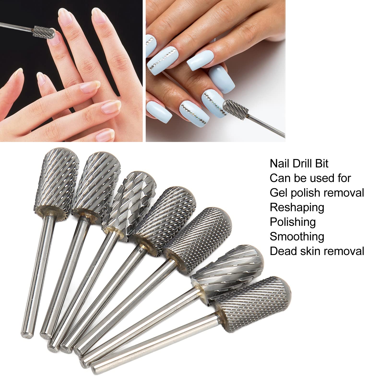 Wolframstahl Nagelfräser 7 Stück Professioneller Gelentferner