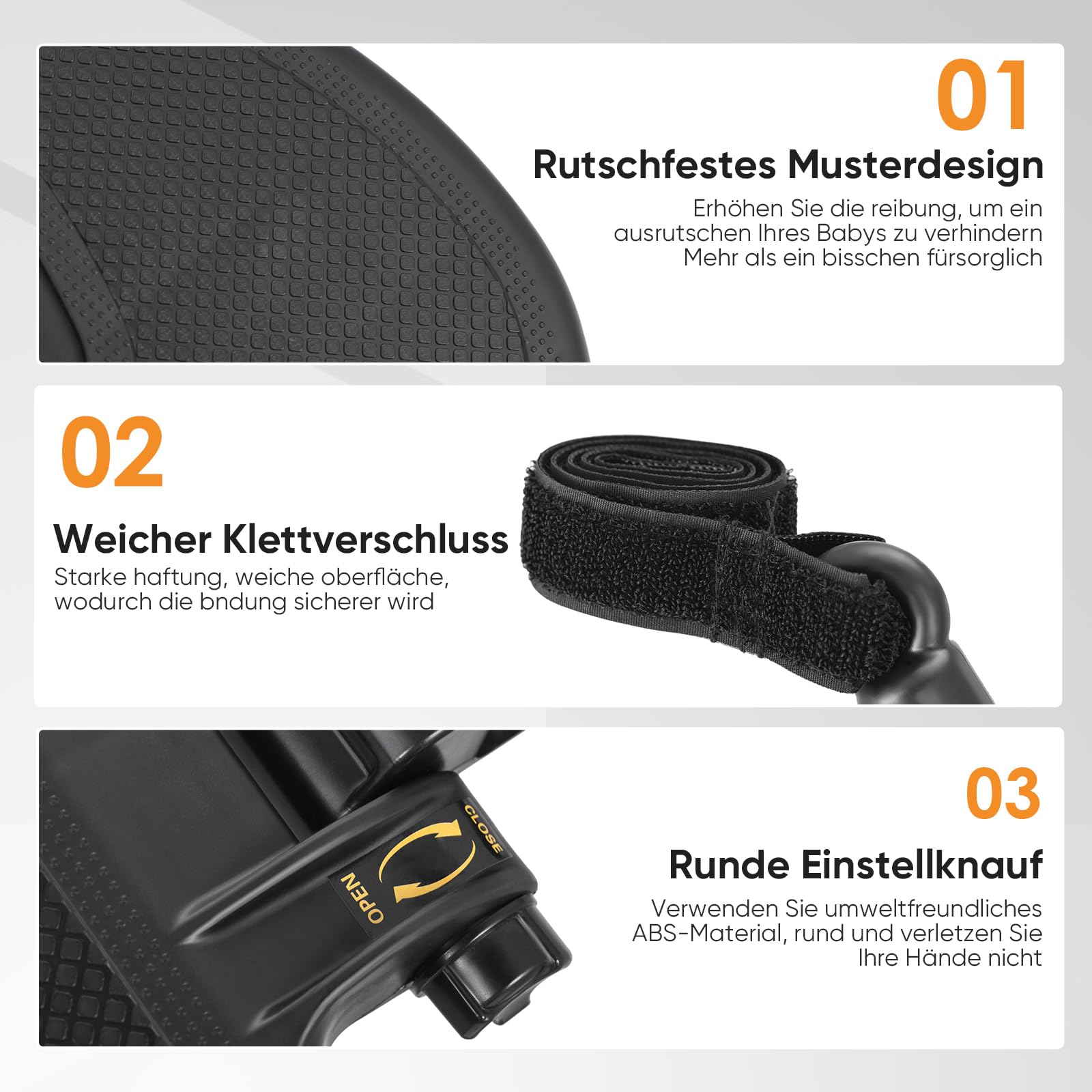 RINRI Planche Poussette Universelle, Marche Pied Poussette avec Siège, Skate Poussette Universelleavec Sac Organisateur de Landau, Compatible avec 99% des Poussettes, pour Enfants de 2 à 6 Ans