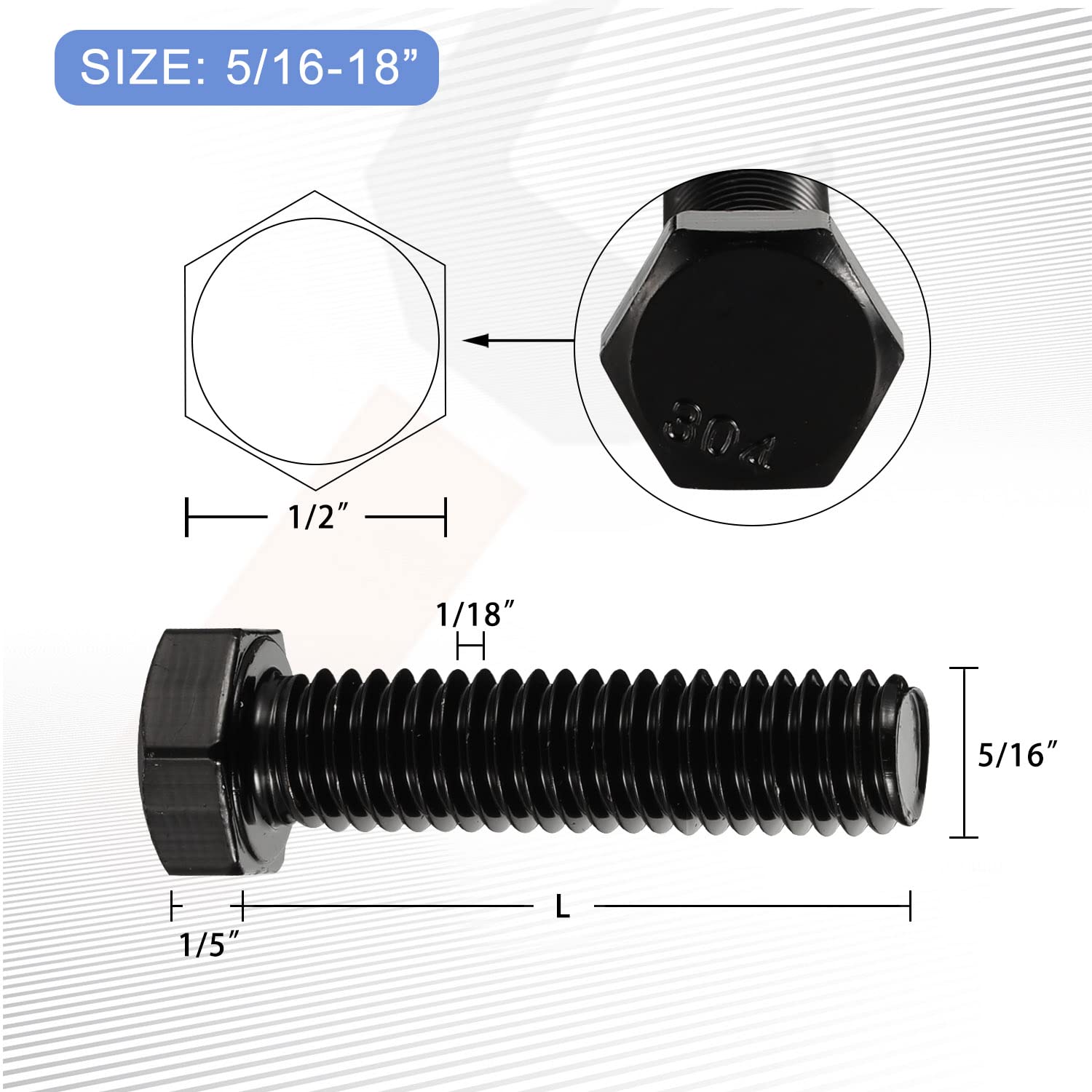 5/16-18 x 2-1/4
