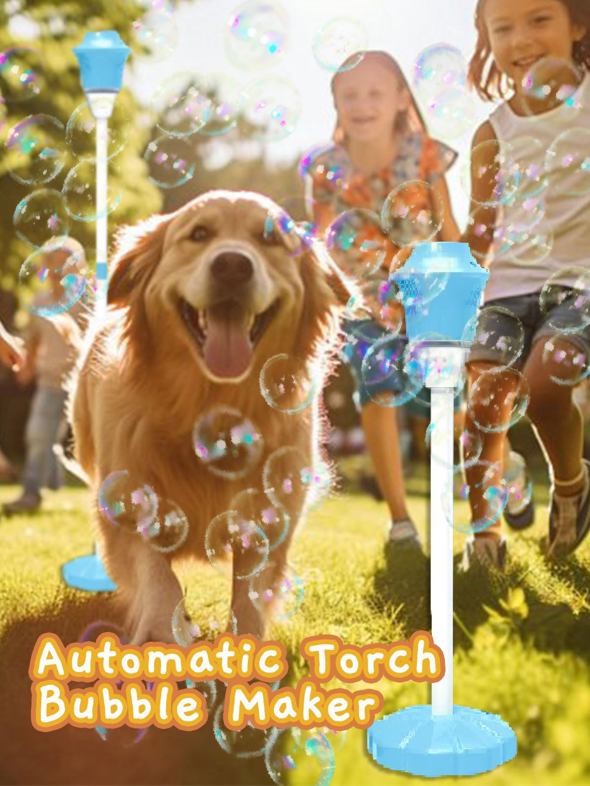 Bubble Torch Garden Lamp - MáQuina Para Hacer Burbujas Recargable AutomáTicamente Con Luces Led Y MúSica, De Altura Ajustable Para Fiestas Al Aire Libre O En Interiores (Azul Bubble Torch Garden Lamp - MáQuina Para Hacer Burbujas Recargable AutomáTicamente Con Luces Led Y MúSica, De Altura Ajustable Para Fiestas Al Aire Libre O En Interiores (Azul