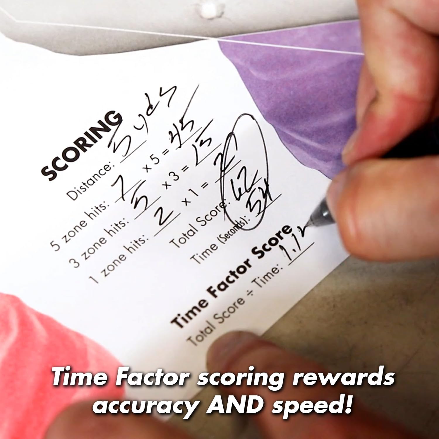 Thompson Target TAC (Training with Audible Cues) 19x25 Inch Paper Silhouette Shooting Competition Handgun Training Game Targets