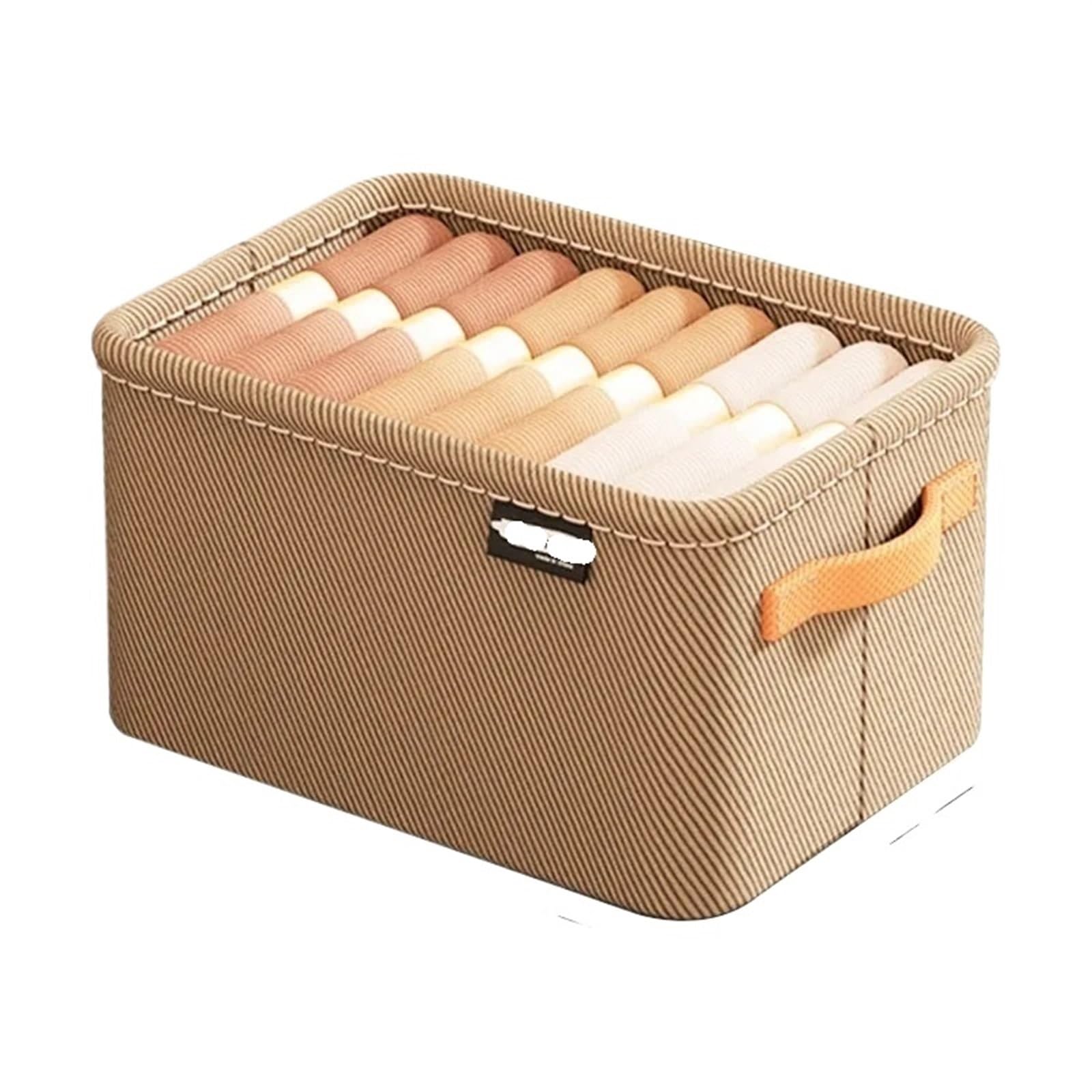 CGUOHU 4PCS Collapsible Clothing Organizer Closet Clothes Pants Storage Drawer Toy For Wardrobe Storage(Khaki,35 * 25 * 22cm)