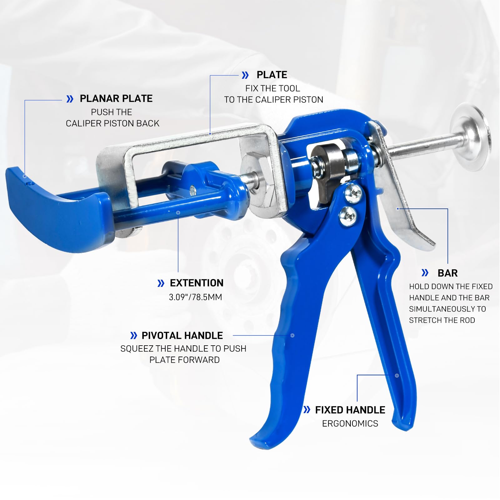 Amazon.com: PESIKO 25750 Dual Disc Brake Caliper Compressor