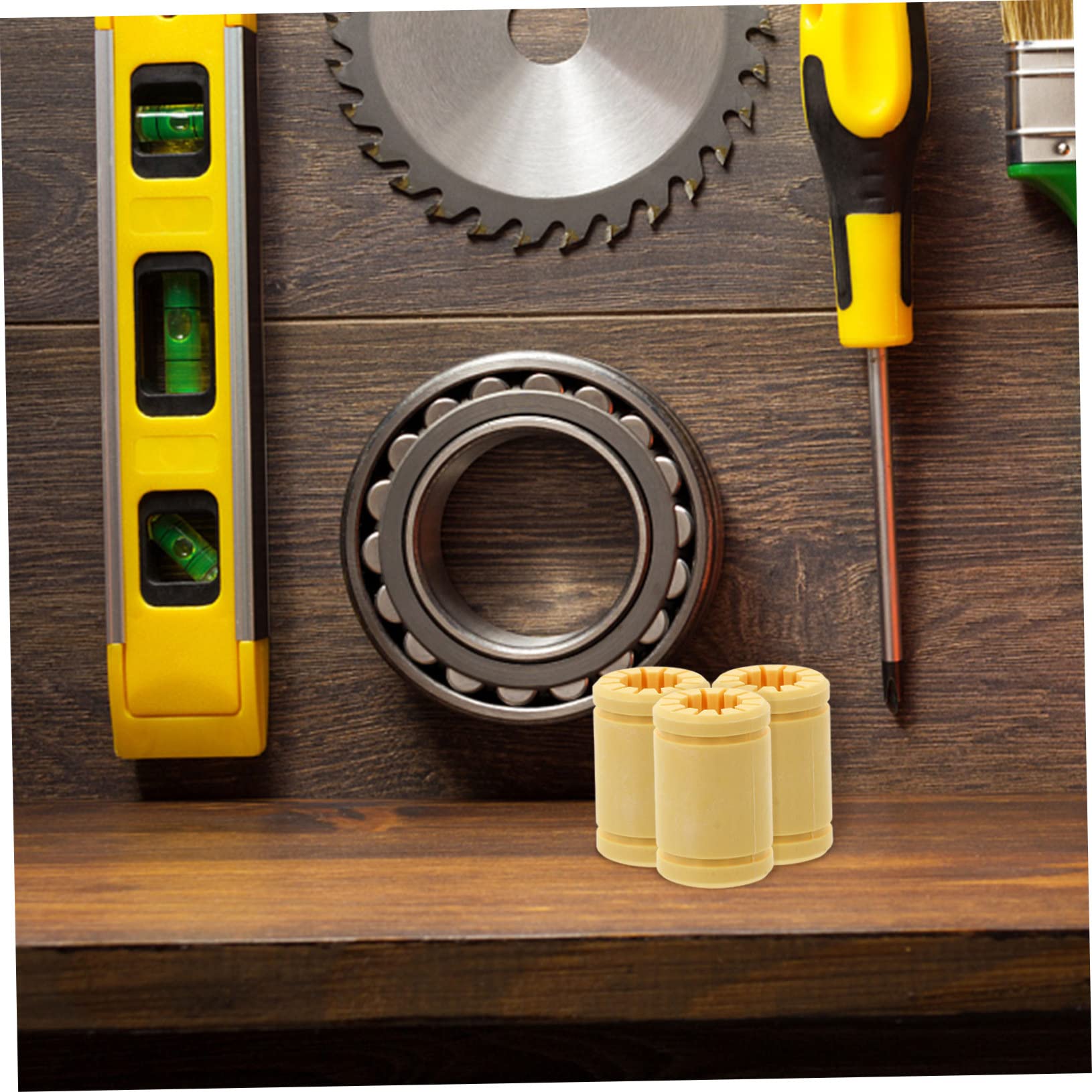 KICHOUSE Polymer-Linearlager Für 3D-Drucker - 3x2,1 Cm, Selbstschmierend, Ersatz Für Metalllager, Gelb