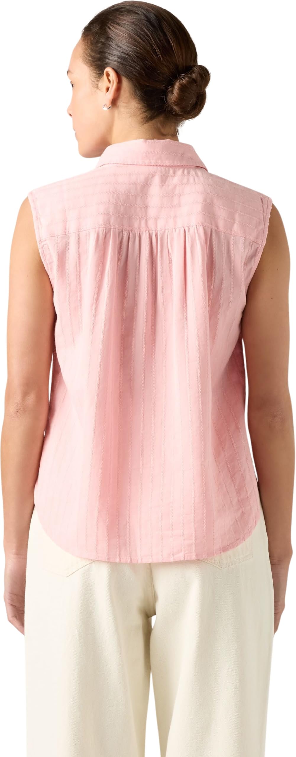 Levi's Donna Blusa Londynn Popover con Colletto a Punta, Senza Maniche