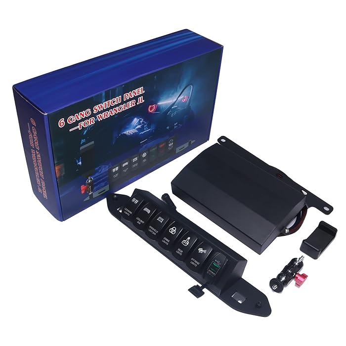 Buy POFENZE 6 Gang Rocker Switch Panel for Jeep Wrangler JL JT