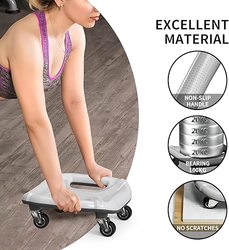Miniatura 5 de PROIRON Rodillo abdominal con rodilleras para entrenamiento abdominal, rueda multifuncional para entrenamiento abdominal, rodillo abdominal con