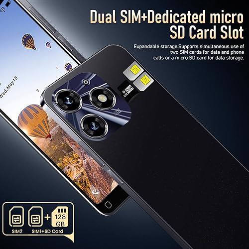 Miniatura 3 de Teléfono móvil 3G, pantalla de 5.0 pulgadas, sistema operativo Android 9.0, 16 GB ROM (SD a 128 GB), cámaras duales Dual SIM, teléfonos celulares